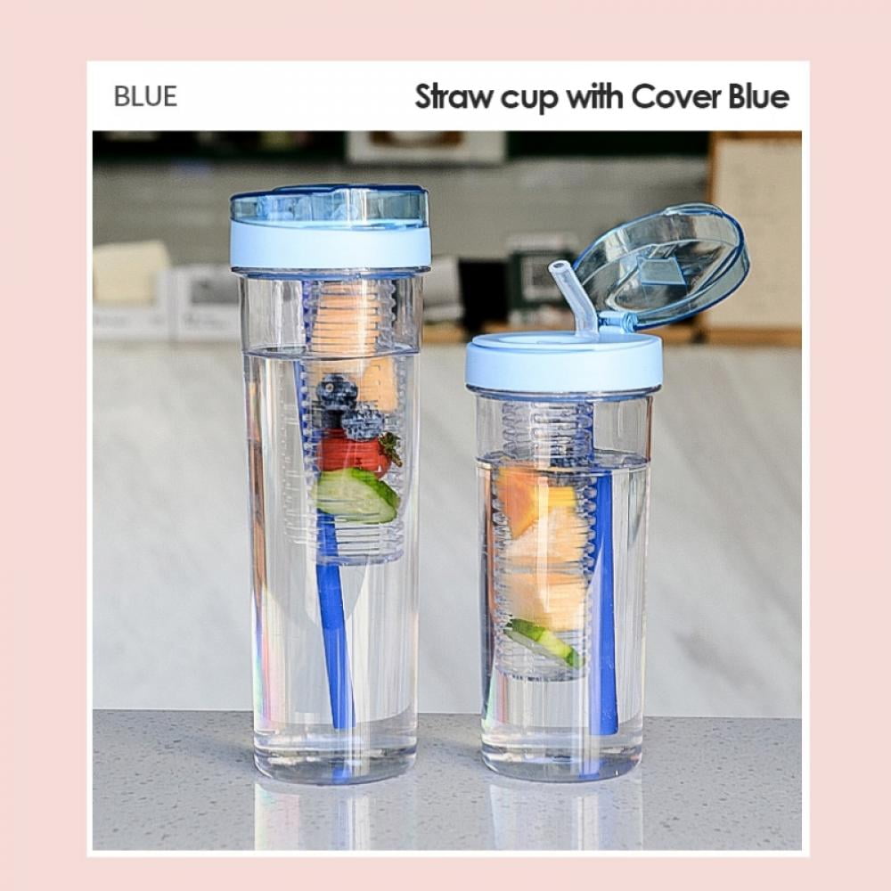 1pc Foldable Straw Cup Portable Juice Cup Tea Infuser Tumbler Large  Capacity Water Bottle