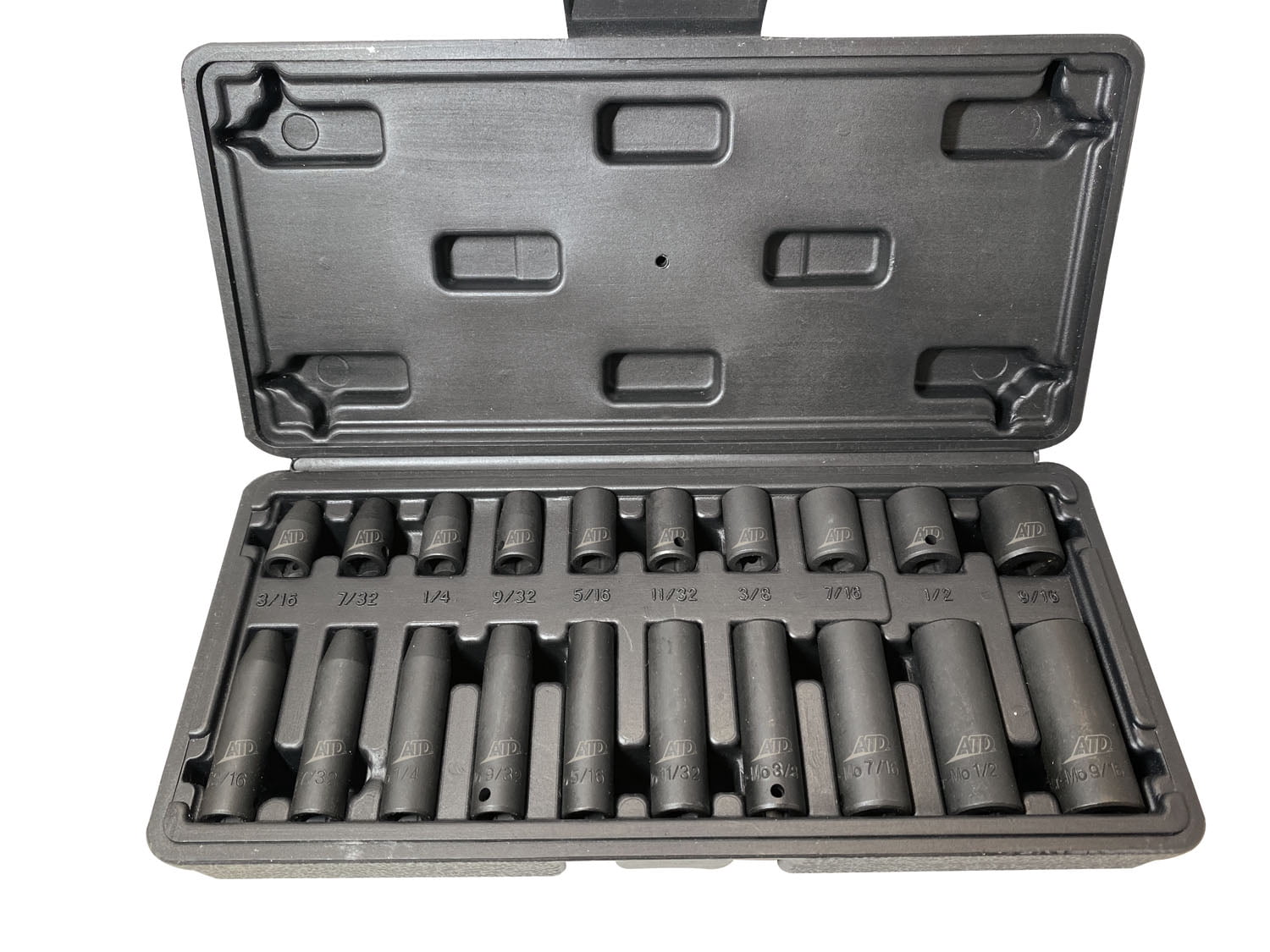 ATD Tools 2220 20-Pc. 1/4” Drive 6 Point SAE Standard & Deep Impact Socket Set ATD-2220