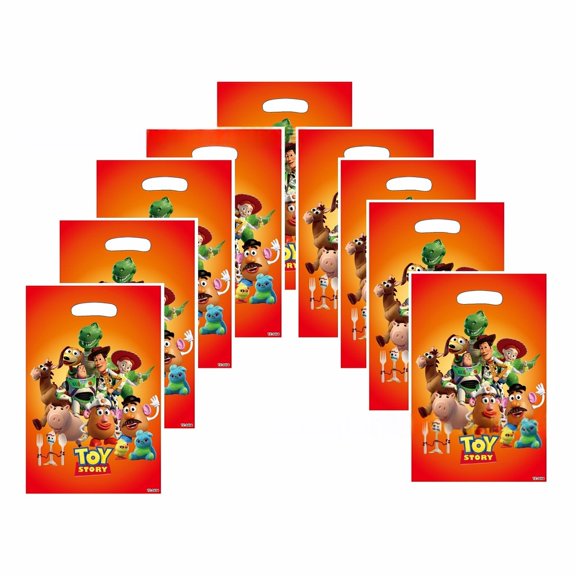 20Pcs Toy Story Anime Cartoon Theme Party Gift Bags, Handheld Favor Candy Bags with Carry Handle for Birthday Party Decorations Supplies
