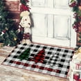 thumbnail image 5 of ‌Buffalo Plaid Christmas Welcome Mat - Front Door Doormat 23.6x15.7in,Vintage Rustic Xmas Decor for Indoor/Outdoor Use,Non-Slip Holiday Entrance Rug,Red Winter Festival Design‌, 5 of 6