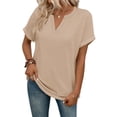 thumbnail image 4 of Wiholl Womens Blouses Summer Tops Rolled Sleeve Shirts Short Sleeve Tee Dressy Casual Summer Vacation Fashion Clothing 2026, 4 of 9