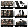 thumbnail image 3 of Teacher Tote Bag,Pioneer Flower Floral Print Pattern Teacher Utility Tote Bag,Large Work Tote Bags for Women with Multiple Pockets,Top Zipper Closure,13.8x10.6x6.7 Inch, 3 of 5