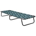 thumbnail image 1 of vidaXL Folding Sun Lounger Steel Leaf Pattern, 1 of 5