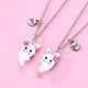 thumbnail image 3 of 2 collares de la amistad para 2 mejores amigas, collar para 2 mujeres, cadena de plata, aguacate separable, 3 of 3