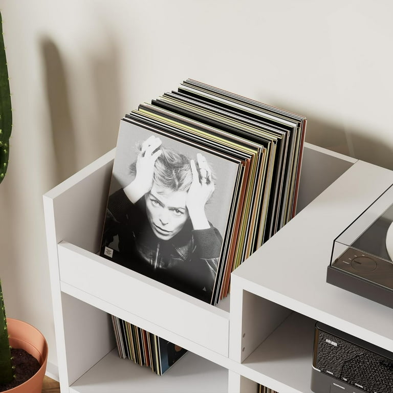Cozy Castle Record Player Stand, Vinyl Storage for 500 Albums