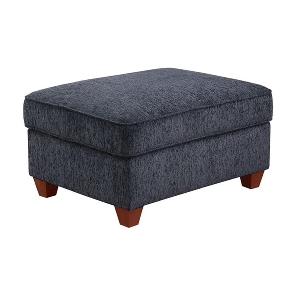 Devion Furniture 7-Piece Upholstered Modern Chenille Sectional in Black