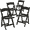 Black, variant on Flash Furniture Hercules Series Folding Chairs for Weddings and Formal Events, Set of 4, Black