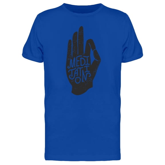 Palm In Meditating Pose Logo Tee Men's -Image by Shutterstock