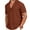 Brick Red, variant on Iceglad Mens Casual Button Down Shirts Short Sleeve Striped Shirts Textured Summer Beach Shirt Khaki L