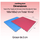 thumbnail image 3 of Tatami Piso Tapete de Gimnasio Artes Marciales Marthing Kit 10 piezas 100x100cm Bicolor K10TF2, 3 of 7
