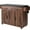Walnut Brown, variant on Mobile Kitchen Island With Trash Storage, Foldable Drop Leaf, Spice Shelf, Towel Bar, Removable Shelves Leaf Tabletop - White