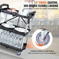 thumbnail image 3 of VEVOR Chariot Utilitaire Pliable, 3 Étagères 165LBS Chariot Roulant en Plastique Robuste avec Roues Verrouillables, Poignée Ergonomique, Chariot à Outils Portable pour Entrepôt/bureau/maison (25.62"x15.43"x32.76 Pouces), 3 of 9