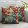 thumbnail image 3 of Nawypu Chinese Style Pillow Cases Orange Red Chinoiserie Floral Blue and White Porcelain Vase Throw Pillow Covers  Decorative Cushion Cover Cases for Living Room Bedroom Sofa Car Home Decor, 3 of 5