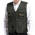 thumbnail image 5 of ZVNAΖH Men's Cargo Vest Sleeveless Jacket Fishing Vest Lightweight Outdoor Work Safari Travel Cargo Vest with Multi-Pockets, 5 of 8