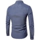 thumbnail image 4 of Blusa y camisa de manga larga con cuello vuelto para hombre, blusa informal lisa de manga larga con botones y bolsillo, camisa de solapa tejida para hombre, 4 of 4