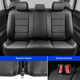 thumbnail image 4 of Fit for Mazda 3 2010-2019 Car Seat Protector,5-Seat Full Set Faux Leather Seat Covers,Airbag Compatible,Breathable,Stretch Fit,Horizontal Panel Design,Non-Slip,Black, 4 of 11