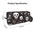 thumbnail image 2 of Portable Storage Bag 7.9×3.5×2.4in Simple Design Convenient Storage And Finishing Bag Light Body Can Be Used As A Cosmetic Bag Storage Bag Weird Skull Head, 2 of 8