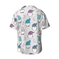 thumbnail image 6 of Lsque cute winter Gnome print Men's Cuban Collar Short Sleeve Shirt Summer Beachwear Casual Button Down Fashionable Vacation Leisure Shirt-X-Large, 6 of 7