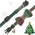 thumbnail image 4 of Mumup 1/2Pcs Christmas Cat Collar with Bow Tie Flower Sailor Bowtie Breakaway Safety Detachable Plaid Kitten Cats Pet Cute B Sailor Bow from 7" to 11", width 0.4", 4 of 4