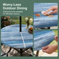 thumbnail image 5 of Round Outdoor Tablecloth with Umbrella Hole and Zipper, Blue Grey Ombre Tablecloth with Elastic Waterproof, Vintage Shabby Gray Abstract Art Patio Table Covers for 45" - 54" Picnic Pool Tables, 5 of 9