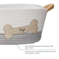 thumbnail image 2 of Zenna Home Coiled Rope Oval Storage Basket with Dog Bone Decorative Patch, Pet Themed Basket, 2 of 7