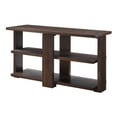 thumbnail image 2 of JERFIT Sofa Table Console Table with 2 Shelves, Walnut Finish Wood Hallway Entryway Table for Living Room, 2 of 5