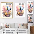 thumbnail image 4 of Designart "Lovely Rosy And Azure Butterflyfish" Coastal Coral Under Water Wall Art Prints, 4 of 7