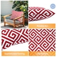 thumbnail image 4 of 18x18 Inch Outdoor Throw Pillows Set of 2, Waterproof & Fade-Resistant, Square Decorative Cushion For Patio Furniture, All Weather Outdoor Pillows (Red Grid), 4 of 7