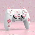thumbnail image 2 of PlayVital Sweetheart Kitty Silicone Cover for ps5 Controller with 6 Joystick Caps and 6 Sticker, Soft Anti-Slip Full Protection Grip Skin Compatible with ps5 Charging Dock - White, 2 of 8