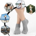 thumbnail image 7 of Toe Socks for Men and Women, 4 Pairs of Cotton, 7 of 7