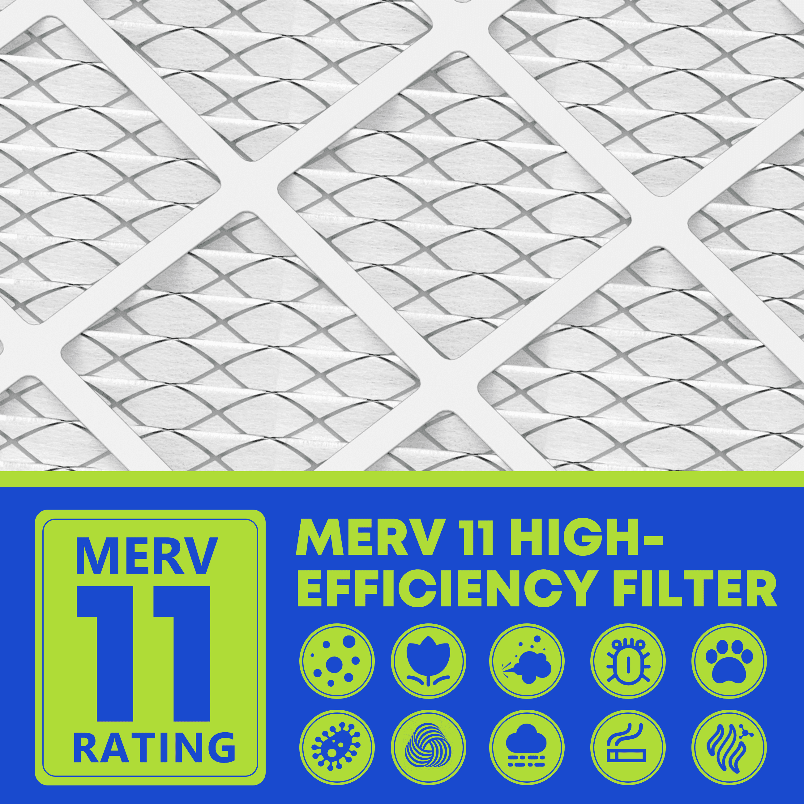 SUIXINEYI HVAC Filters 16x25x1 MPR 1000 MERV 11, Pleated AC Furnace Air Filter, Dust and Pet Dander Reduction, 4Packs