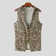 thumbnail image 3 of INCERUN Tops 2024 estilo americano moda hombres cordón cuello en V chalecos personalidad masculina leopardo estampado sin mangas camisetas sin mangas S-5XL, 3 of 5