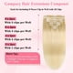 thumbnail image 4 of Extensiones de cabello humano real Gampacy con clip, 40 cm, 613, 4 of 7