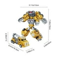 thumbnail image 3 of YiJuHui 1pcs Transformable Robot Truck Toy, Inertia Powered Engineering Vehicle, Mecha Car to Robot Conversion, STEM Building Blocks for Creative Play, 3 of 6