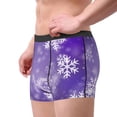 thumbnail image 4 of Balery Snowflakes Men's Boxer Briefs, Soft and Breathable Cotton Underwear with nylon Waistband-Medium, 4 of 9