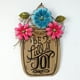 thumbnail image 5 of Señal De Bienvenida De Flores, Exquisita Decoración De Puerta De Madera, Letrero Colgante Para Puerta, Tablero Colgante De Bienvenida Vívido Para Puerta De Restaurante Y Hogar Speravity HA021846-00, 5 of 7