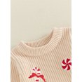 thumbnail image 6 of Cjfdfy Newborn Baby Boy Girl Christmas Outfit Sweater Romper Candy Cane Gingerbread Man Embroidery Long Sleeve Infant Christmas Knit Sweater Fall Winter Clothes, 6 of 9