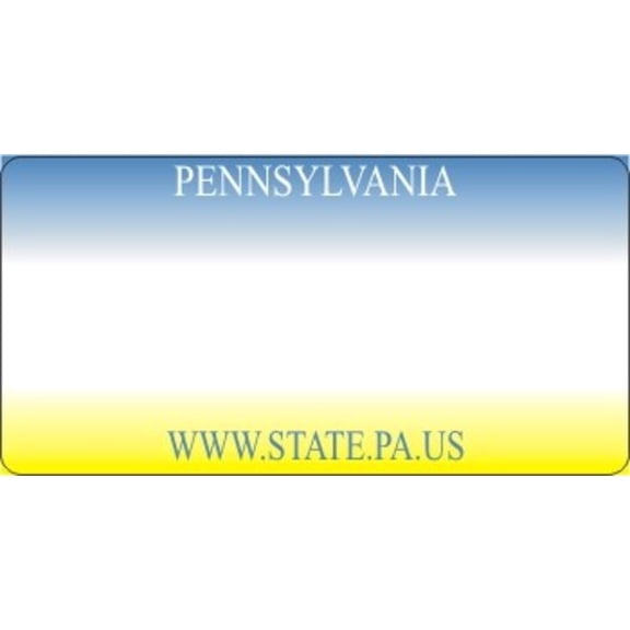 Design It Yourself Pennsylvania Bicycle Plate#3. Free Personalization on Plate