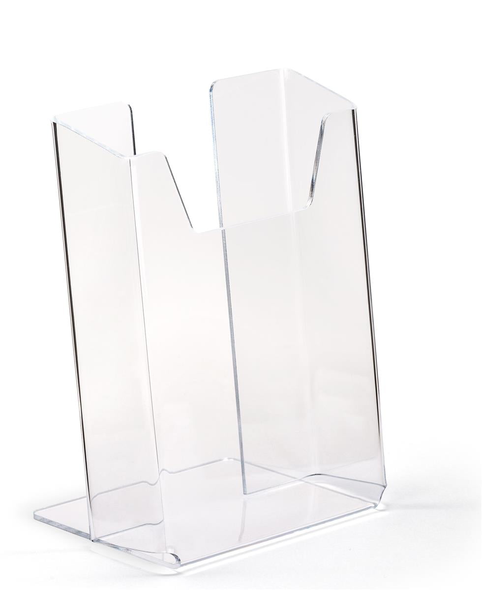 Clear Acrylic Brochure Holder Dispenses 4Inch Wide Materials