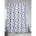 thumbnail image 5 of Shower Curtain Blue Flowers Leaf Shower Curtains for Bathroom, Waterproof Polyester Shower Curtain Set with Hooks, Extra Long 72" x 78" Wildflowers Simple Style, 5 of 6