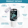 thumbnail image 4 of Motorcycle Dog 40 oz Tumbler with Handle Insulated&nbsp;Travel Mug&nbsp;Lid Straw Leak Proof Steel Vacuum Water Bottles Glasses Fits in Car Cup Holder, 4 of 7