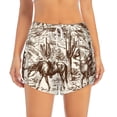 thumbnail image 2 of Balery Western Desert Cowboys2 Pantalones cortos deportivos para mujer con forro y dos bolsillos, elásticos, para entrenamiento, gimnasio, yoga-XX-Large, 2 of 7
