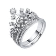 thumbnail image 1 of Hip Hop Bling Ring Female Stainless Steel Wedding Engagement Rings For Women Men Jewelry, 1 of 9