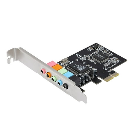 PCI-E Express Expansion Card 5.1 Sound 5 Port Sound Card Stereo Surround Sound Card for Desktop (Best Sound Card For Electronic Music Production)