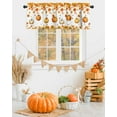thumbnail image 2 of Valances for Windows Orange Pumpkin Rod Pocket Cafe Window Treatments Valance Curtains for Kitchen Bathroom Laundry Basement Windows 42"x12", 2 of 6