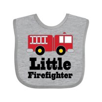 Inktastic Little Firefighter Fire Engine Boys or Girls Baby Bib