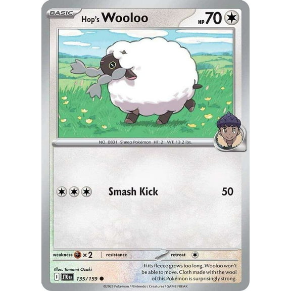 Pokemon Journey Together Common Hop's Wooloo #135
