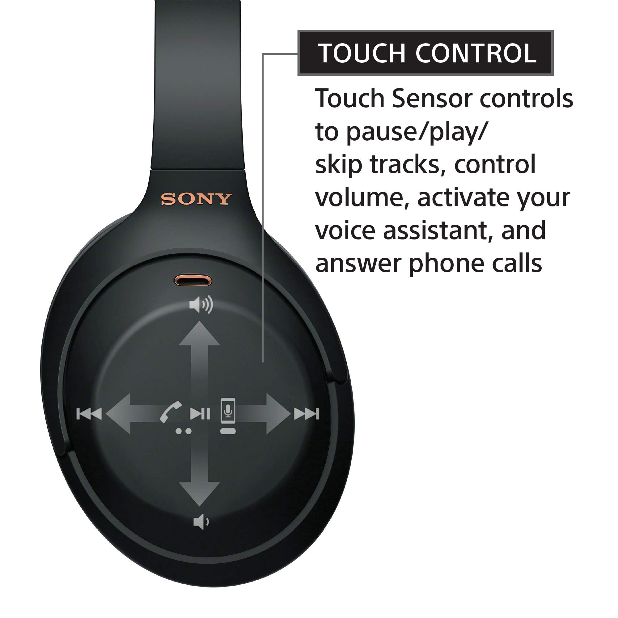 WH-1000XM4 Wireless Premium Noise Canceling Overhead Headphones with Mic for Phone-Call and Alexa Voice Control, Black WH1000XM4