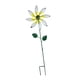 thumbnail image 1 of Escultura artística de jardín con estaca de hierro y flores, adorno impermeable blanco, 1 of 8
