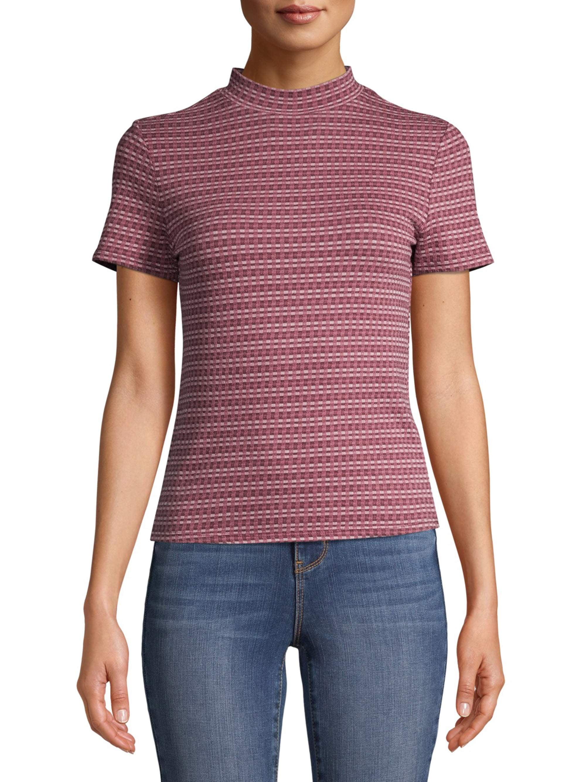 Download No Boundaries - No Boundaries Juniors' Short Sleeve Mock Neck T-Shirt - Walmart.com - Walmart.com